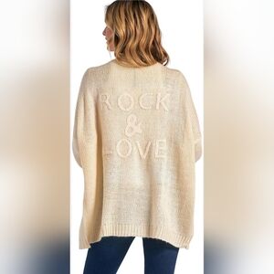 Elan Cream 'Rock & Love' Knit Cardigan Women's Size O/S